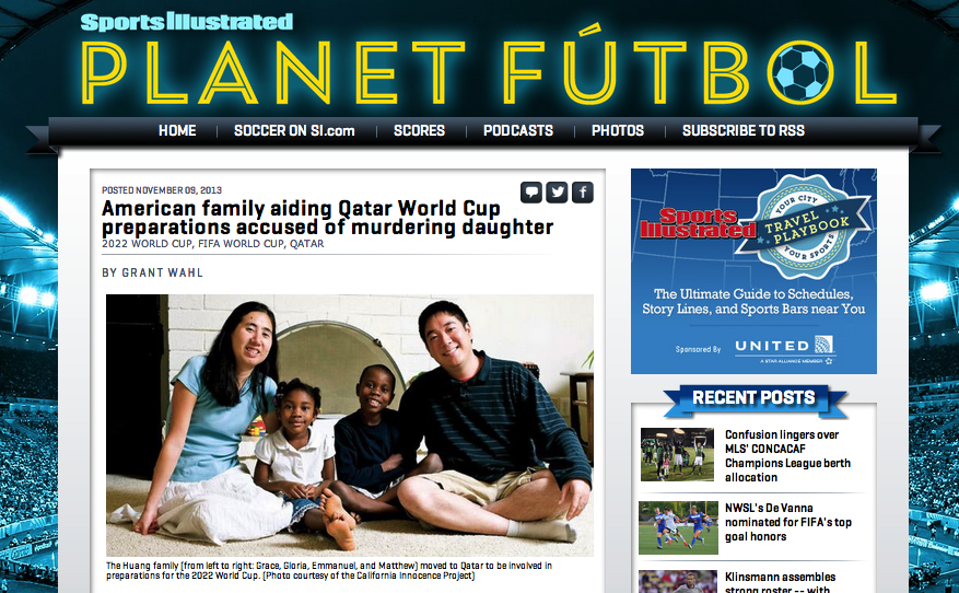 Sports Illustrated on World Cup Soccer and David House Agency case